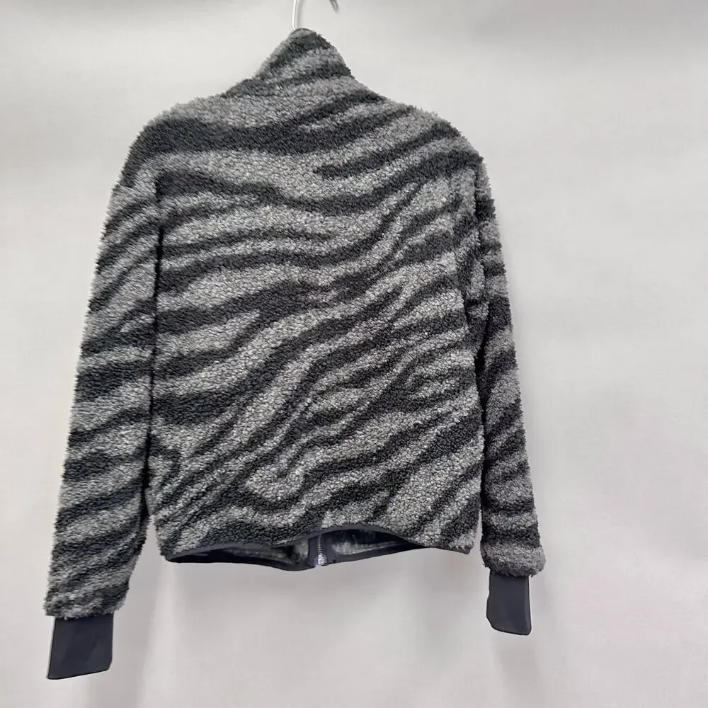 Varley‎ Whitfield Faux Fur Jacket in Gravity Zebra